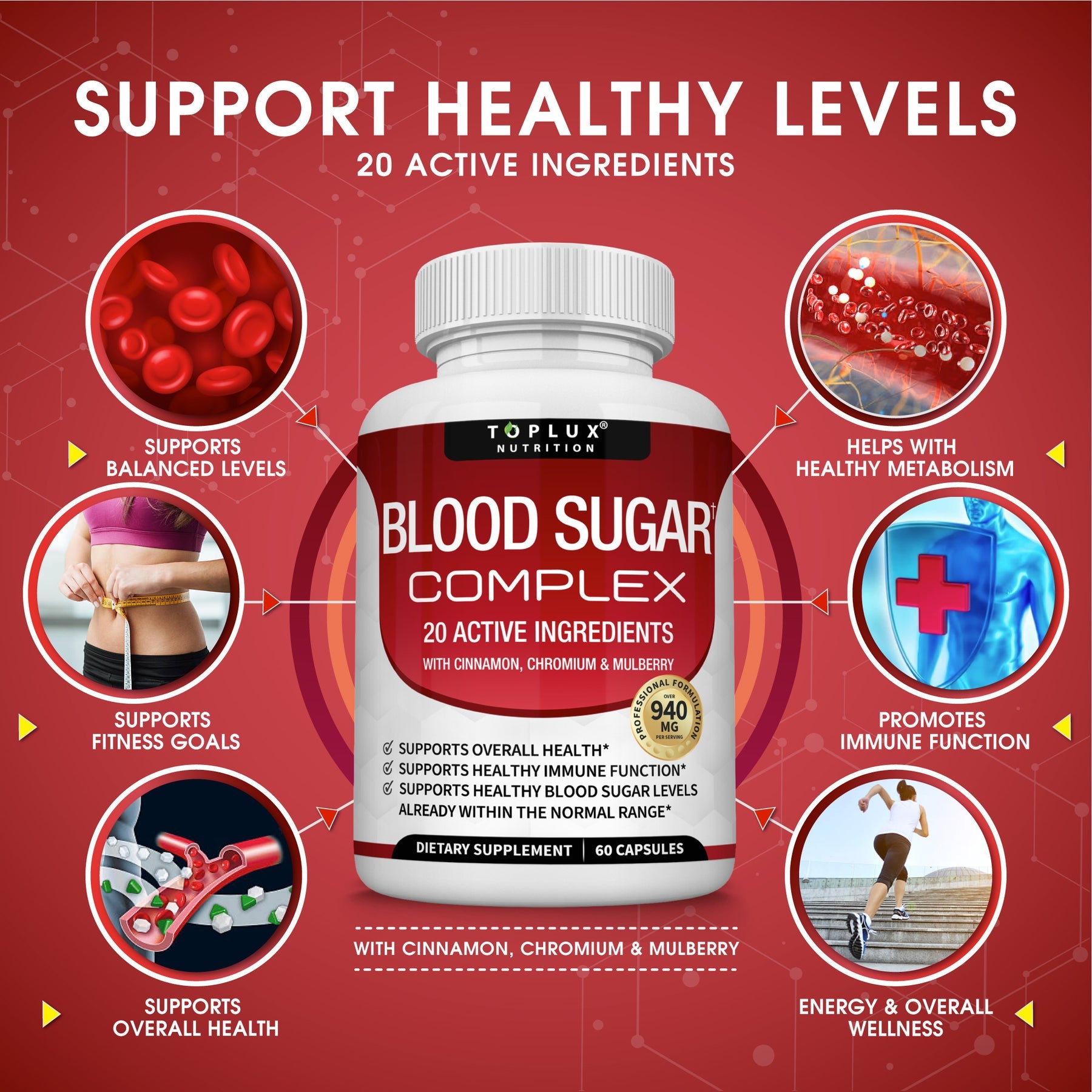 Toplux Nutrition Blood Sugar Complex